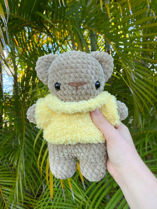 Bear in turtleneck sweater