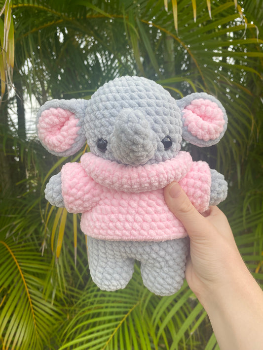 Elephant in turtleneck sweater